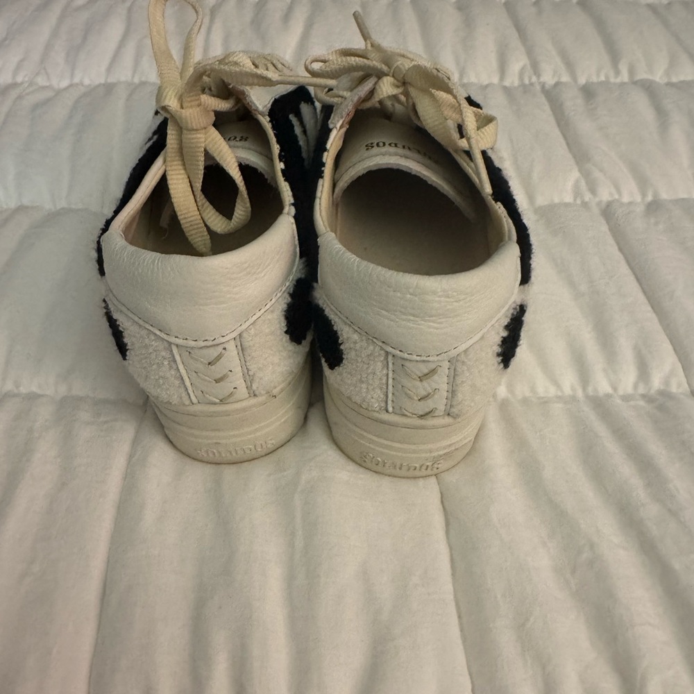 Soludo Yin Yang Terry Platform Sneakers in Black and White - Picture 8 of 8